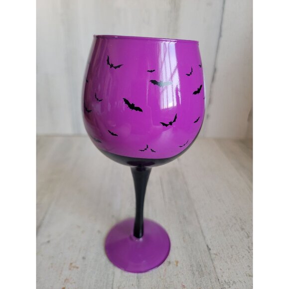 Kirkland vintage happily ever after wine glass Dracula vampire Halloween - Picture 6 of 11